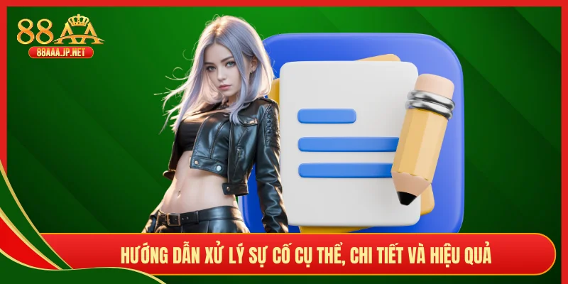 Hướng dẫn xử lý sự cố cụ thể, chi tiết và hiệu quả